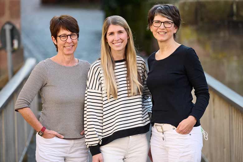 Katja Haeckel, Sarah Kirtsen und Andrea Geuder